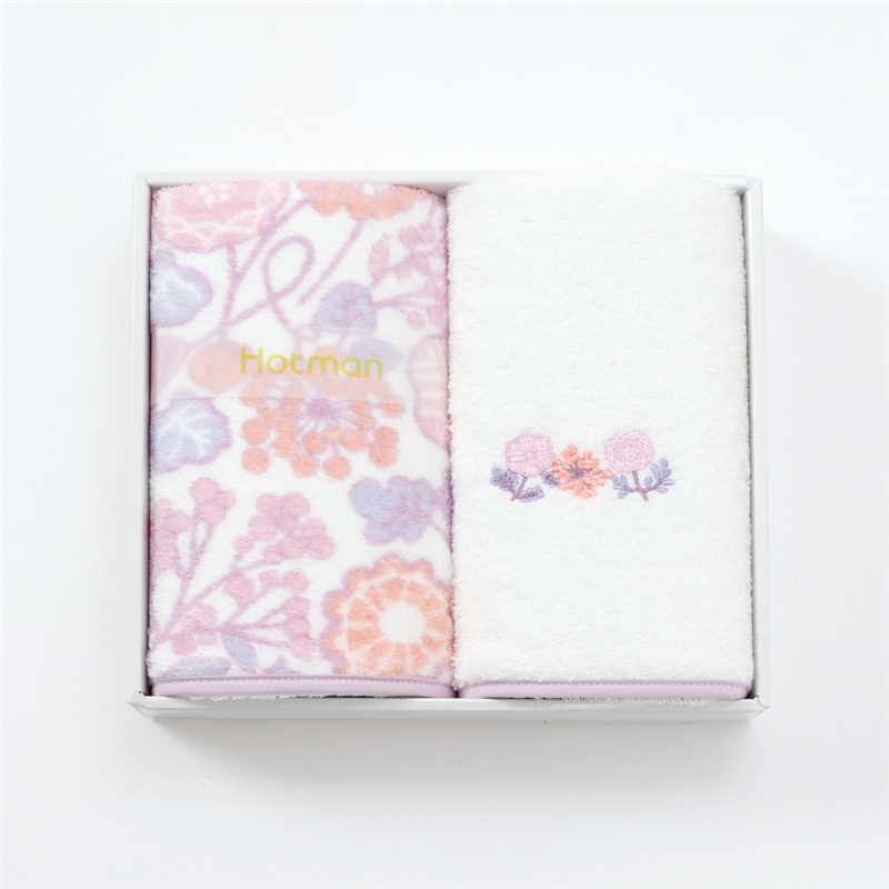 ホットマン＞クッカ フェイスタオル2枚セット(ピンク): 雑貨