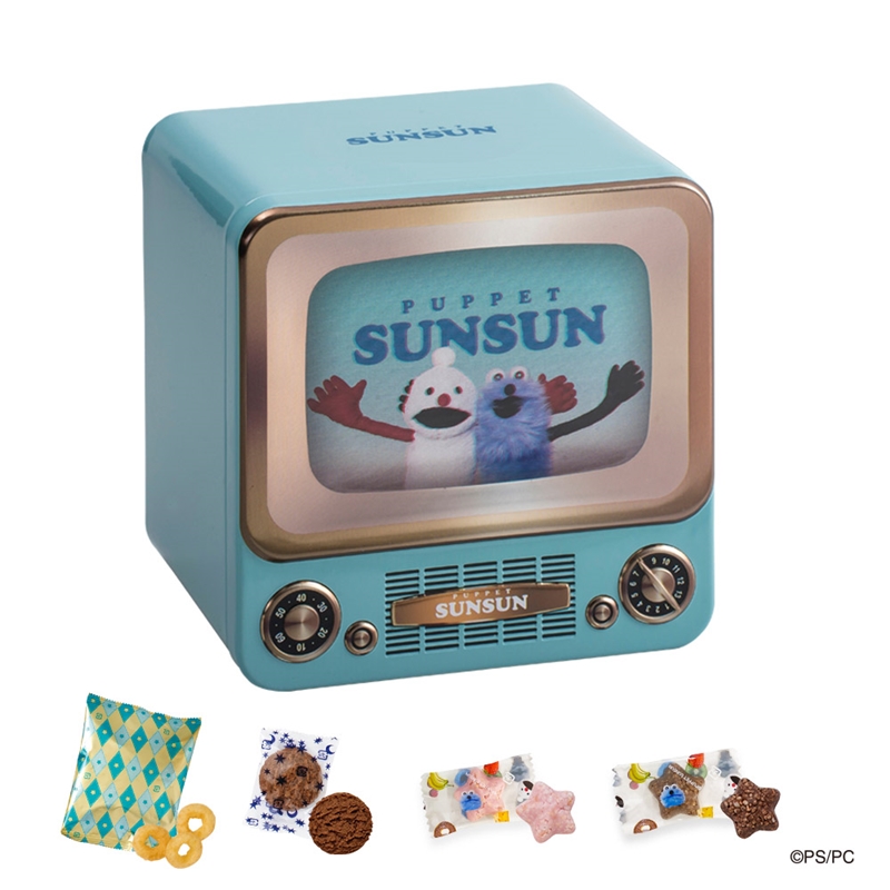 PUPPET SUNSUN パペットスンスン　ハッピーバッグ　レトロテレビ缶 パペットスンスン＞レトロテレビ缶: 食品・飲料｜京成百貨店オンライン