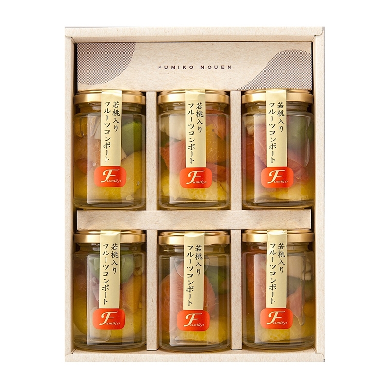 ふみこ農園＞若桃入りフルーツコンポート 6本セット: 食品・飲料｜京成