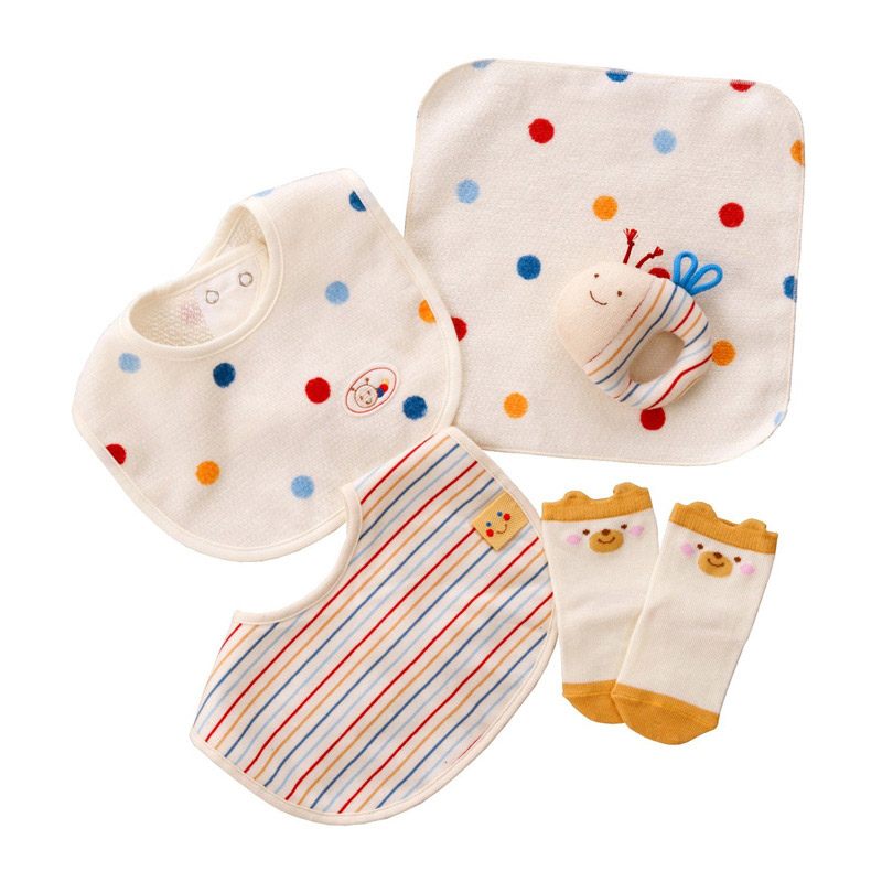 ＜赤ちゃんの城＞パッケージボックスギフト【コロル】スタイセット