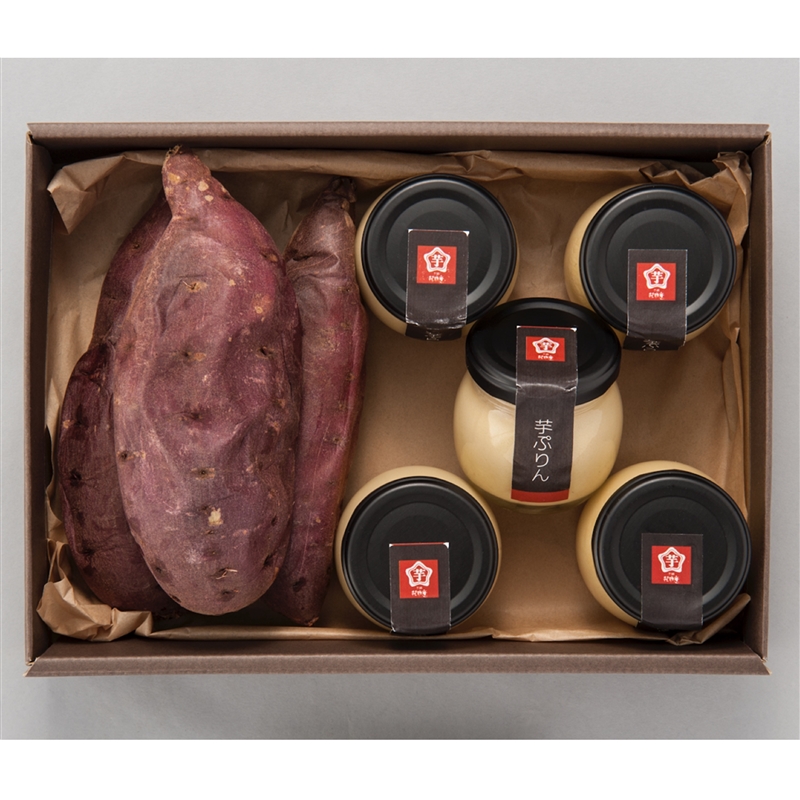 ＜梵珠庵＞冷やし焼き芋・芋プリンセット