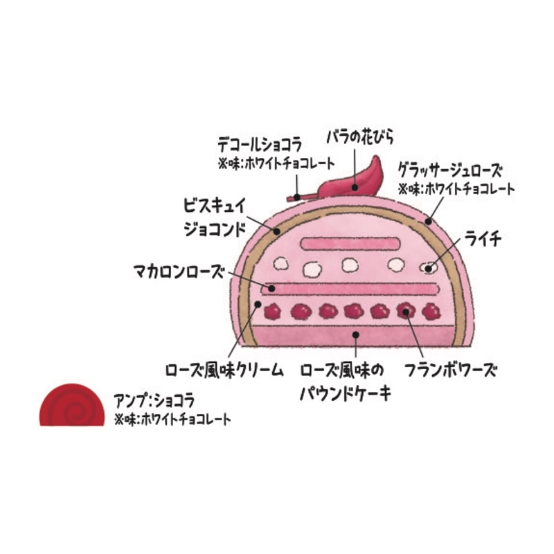 ３＜ピエール・エルメ・パリ＞ビュッシュ イスパハン 12月24日(水)お渡し