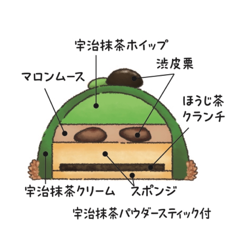 ３０＜辻利兵衛本店＞宇治抹茶もんぶらんけーき　5号 12月24日(水)お渡し