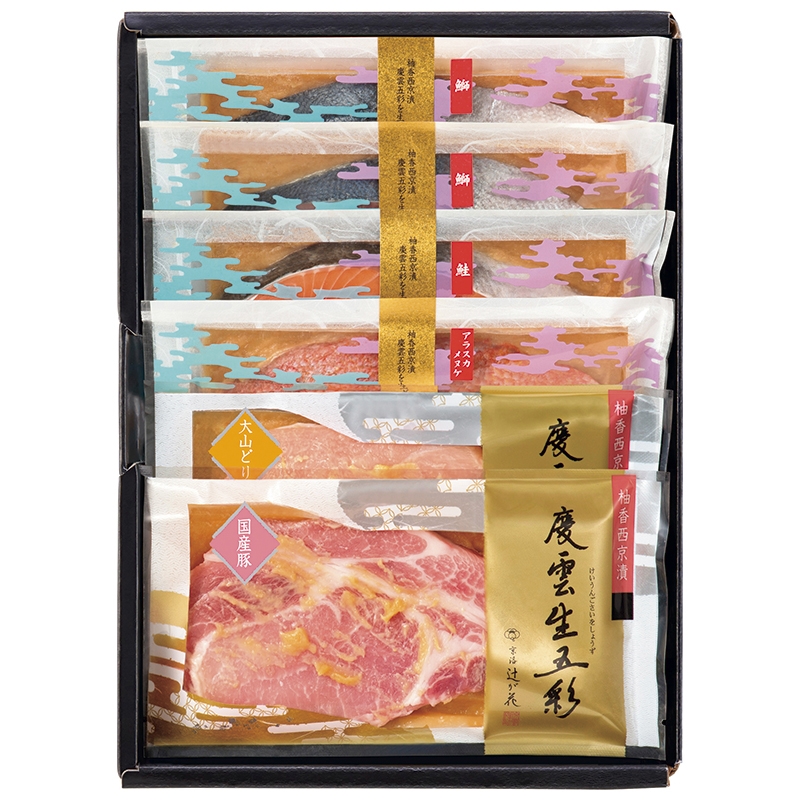 ＜ANA’s FRESH SELECTION　彩～いろどりコース～＞＜辻が花＞魚と肉の柚香西京漬