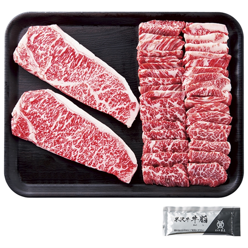 ＜ANA’s FRESH SELECTION　麗～うるわしコース～＞＜米沢牛黄木＞米沢牛焼肉・ステーキセット
