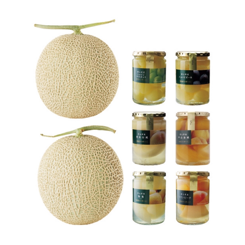 ＜ANA’s FRESH SELECTION　輝～かがやきコース～＞メロン・フルーツ瓶詰め