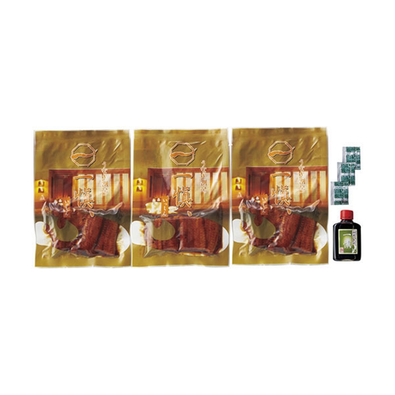 ＜ANA’s FRESH SELECTION　彩～いろどりコース～＞＜うなぎ割烹 一愼＞監修うなぎ蒲焼 3袋