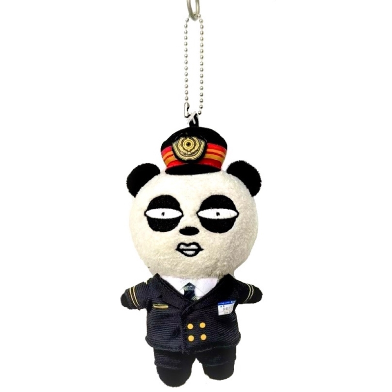 ＜京成パンダ＞京成パンダ駅長制服マスコットキーホルダー