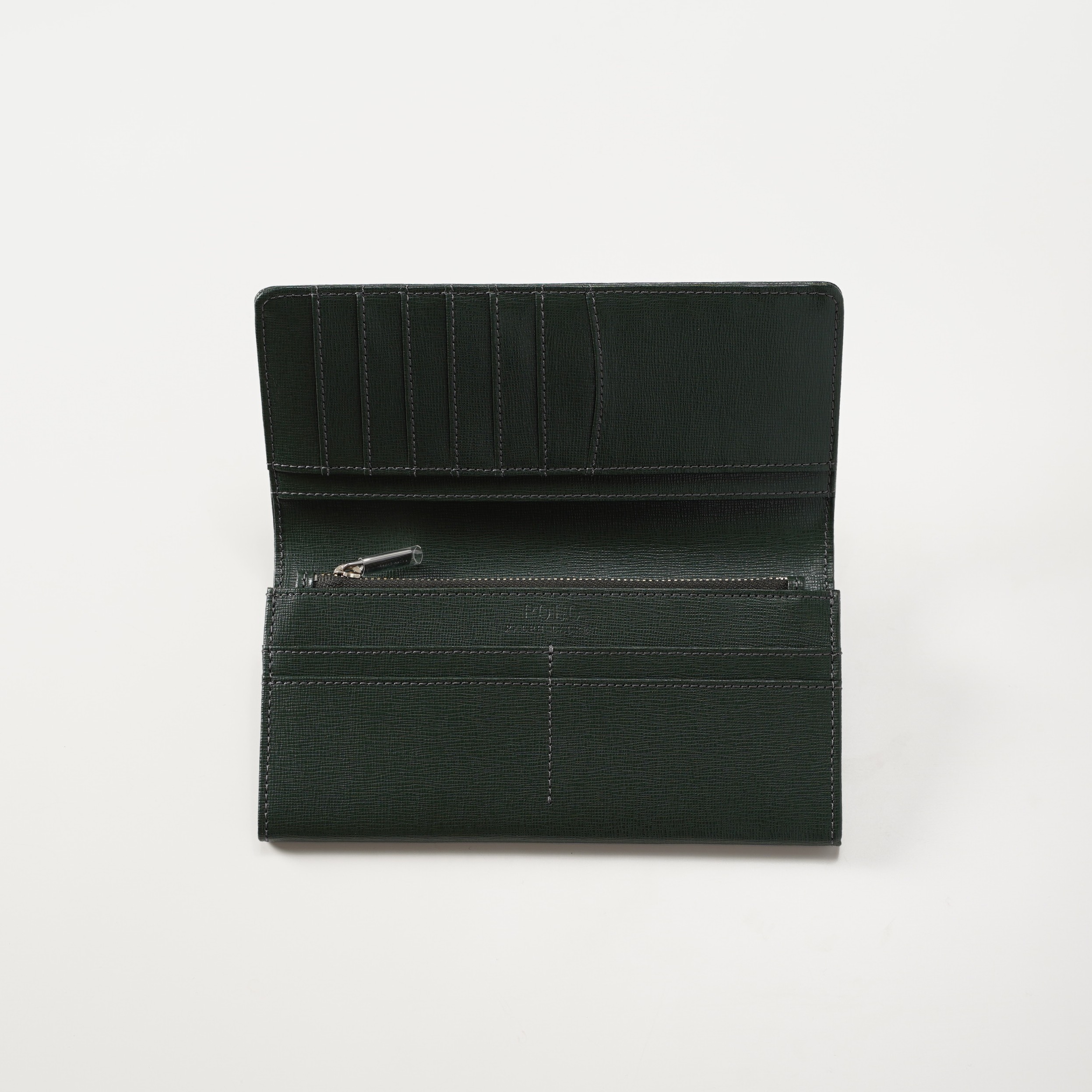 ＜POLO RALPH LAUREN＞かぶせ式長財布 グリーン