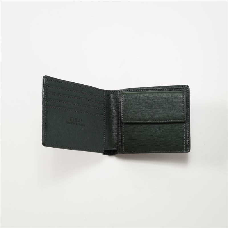＜POLO RALPH LAUREN＞二つ折り財布 グリーン