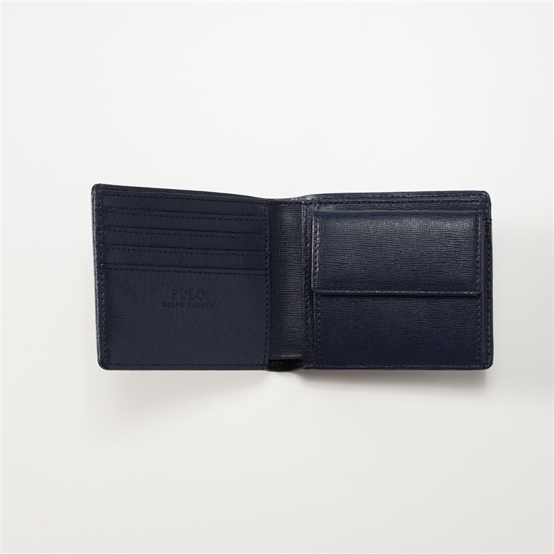 ＜POLO RALPH LAUREN＞二つ折り財布 ネイビー