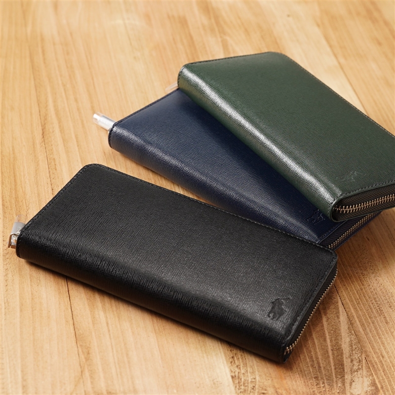 ＜POLO RALPH LAUREN＞ラウンド長財布 グリーン