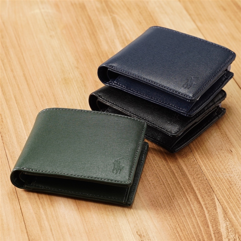 POLO RALPH LAUREN＞二つ折り財布(ブラック): 雑貨・ファッション
