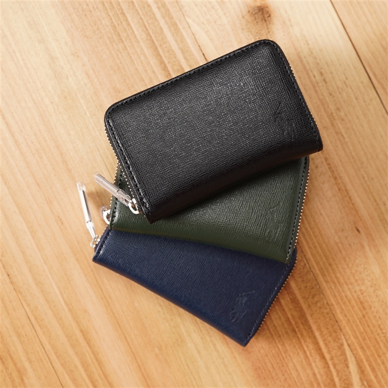 ＜POLO RALPH LAUREN＞ラウンドファスナー式小銭入れ ネイビー