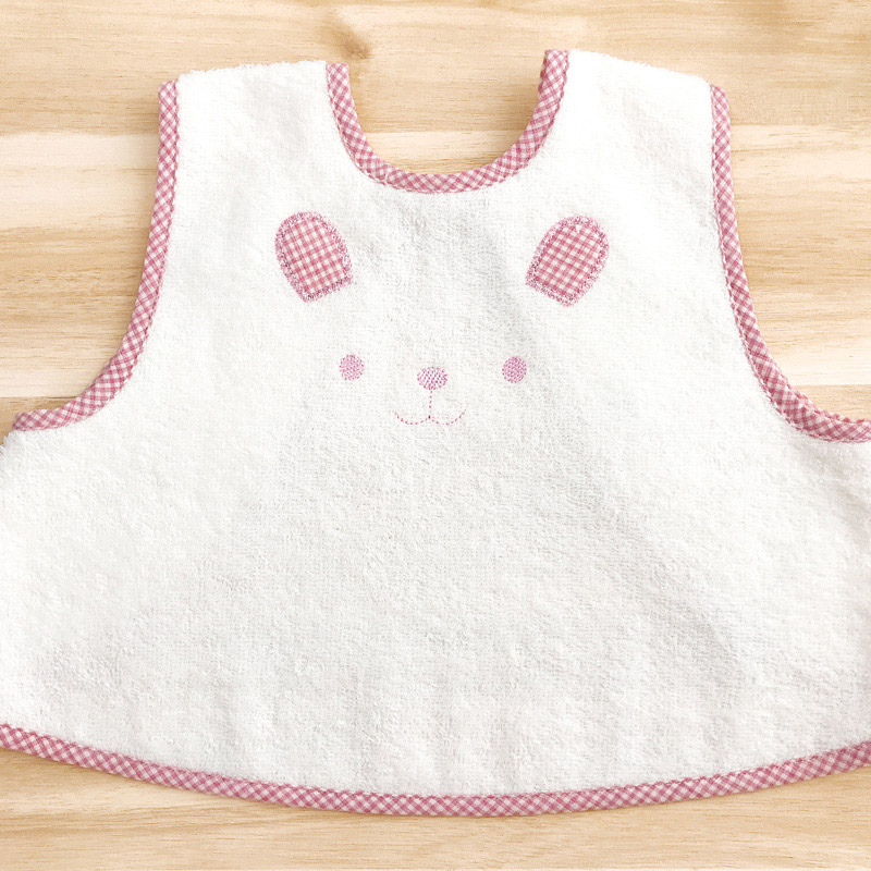 ＜赤ちゃんの城＞パッケージボックスギフト【ベルナチュール】オーガニックエプロン ピンク