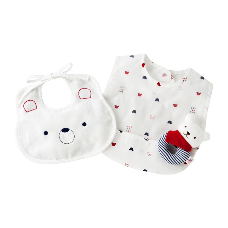 ＜赤ちゃんの城＞パッケージボックスギフト【トリコロール】スタイ