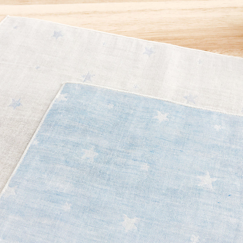 ＜赤ちゃんの城＞パッケージボックスギフト【ベルナチュール】オーガニックスタイ ブルー