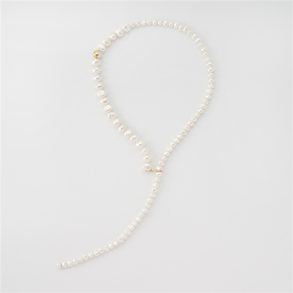 ＜PREEK＞BAROQUE PEARL LARIAT NECKLACE