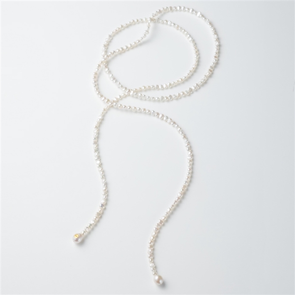 ＜PREEK＞BAROQUE PEARL FREE LONG NECKLACE 130 パール色：WHITE