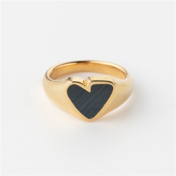 ＜PREEK＞HEART STONE RING GLD 91:BLACK 13