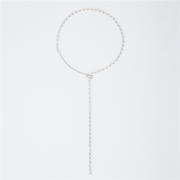 ＜PREEK＞YU-KIN HOOK CHAIN LARIAT NECKLACE 55 07:SILVER
