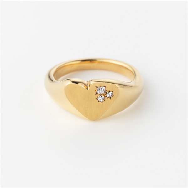 ＜PREEK＞YU-KIN DIAMOND HEART RING GOLD 11