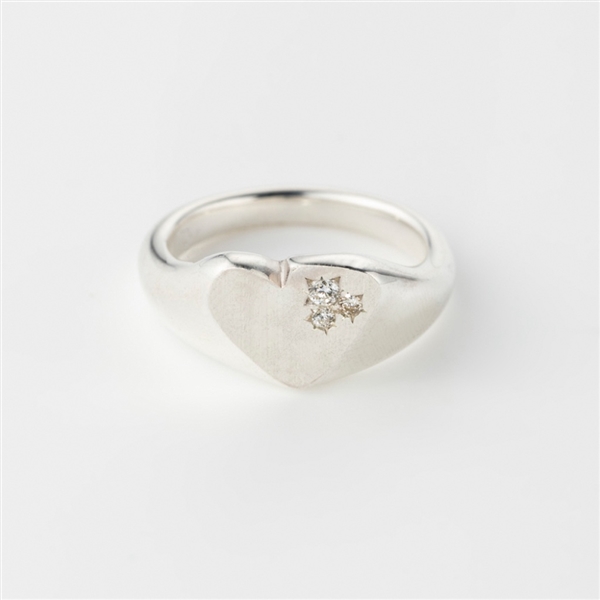 ＜PREEK＞YU-KIN DIAMOND HEART RING SLV 11