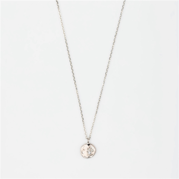 ＜PREEK＞YU-KIN DIAMOND COIN NECKLACE SLV