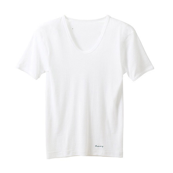 ＜アサメリー＞U首Tシャツ　Lサイズ ホワイト L