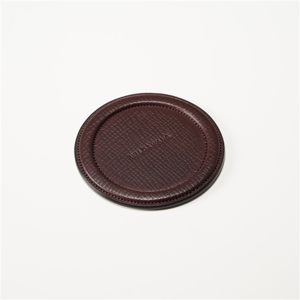 ＜WILDSWANS＞レザーコースター　M ダークブラウン M