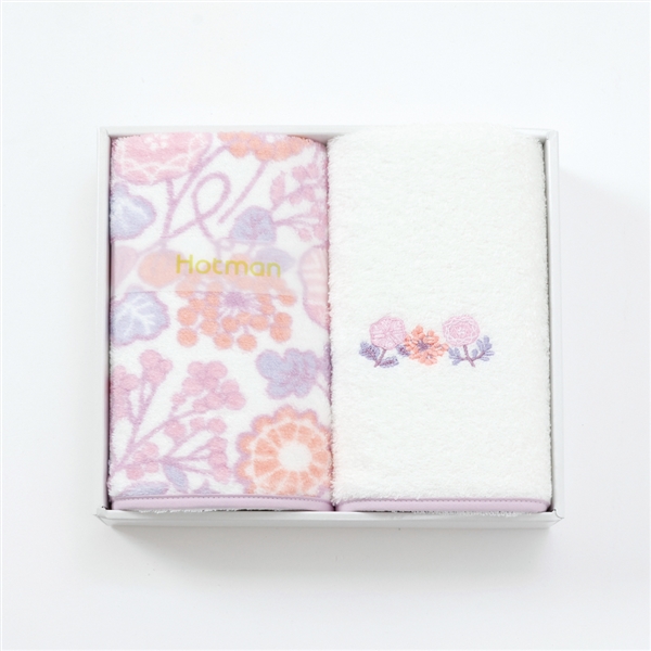 ＜ホットマン＞クッカ フェイスタオル2枚セット ピンク