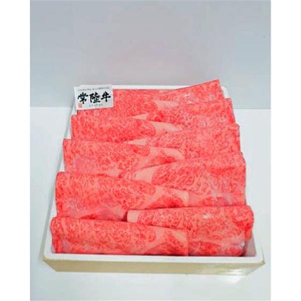 ３４＜柿安精肉＞常陸牛肩ロースすき焼き 12月25日お渡し