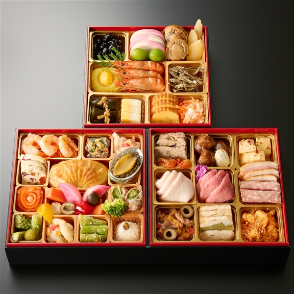 ７６【12月30日（土）配達指定】＜銀座花蝶＞「華の宴」和洋おせち三段重