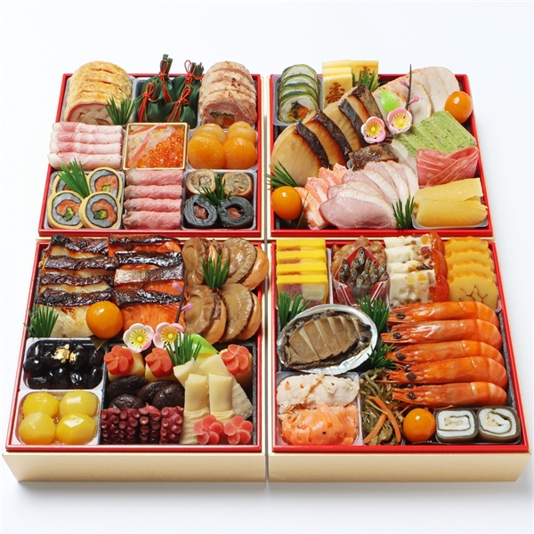 56＜京・料亭 わらびの里＞和洋料亭おせち四段重