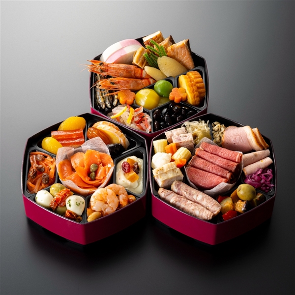 97【12月30日（水）配達指定】＜銀座 花蝶＞「ほのか」和洋おせち三段重