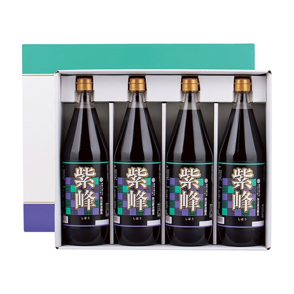 ＜柴沼醤油醸造＞紫峰１Ｌ　４本贈答セット