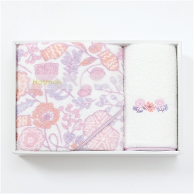 ＜ホットマン＞クッカ バスタオル・刺繍フェイスタオル