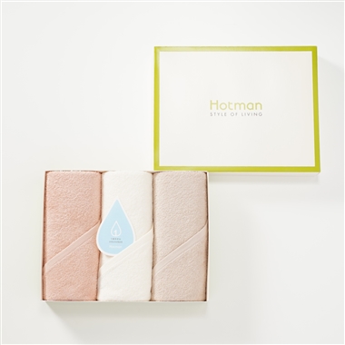 【キャンペーン価格】＜ホットマン＞<1秒タオル>ホットマンカラーフェイスタオル3枚セット③