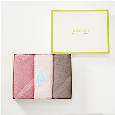【キャンペーン価格】＜ホットマン＞<1秒タオル>ホットマンカラーハンドタオル3枚セット②