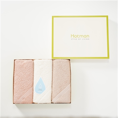 【キャンペーン価格】＜ホットマン＞<1秒タオル>ホットマンカラーハンドタオル3枚セット③