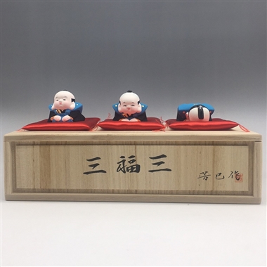 福岡県<博多人形>三福三・福助