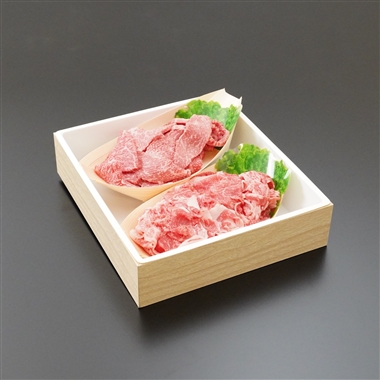 ＜柿安本店＞黒毛和牛　赤身焼肉切り落とし･柿安本店の小間切れセット