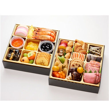 81【12月31日(水)配達指定】<銀座新之助貝新>和風おせち二段重