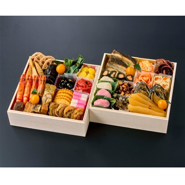 31<浪花古市庵>おせち二段重 慶~よろこび~