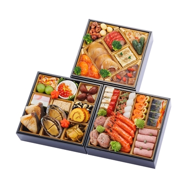 55<なすび亭/オステリアルッカ 東4丁目/赤坂四川飯店>和洋中華風おせち三段重