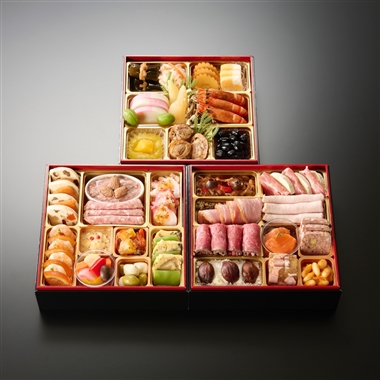 75【12月30日(火)配達指定】<銀座花蝶>「華の宴」和洋おせち三段重