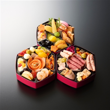 76【12月30日(火)配達指定】<銀座花蝶>「ほのか」和洋三段重