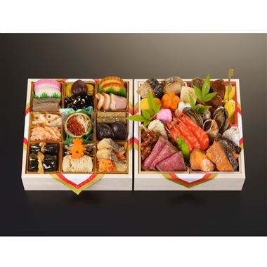 97【12月31日(水)配達指定】<京料理 濱登久>おせち和二段重(朝顔の調べ)