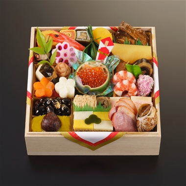 98【12月31日(水)配達指定】<京料理 濱登久>おせち一段重(若紫の花)