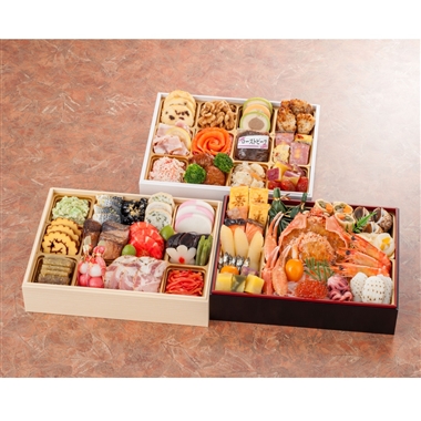 111<北陸温泉旅館コラボ>北陸温泉旅館「渡月庵」「月香」「宝生亭」コラボおせち